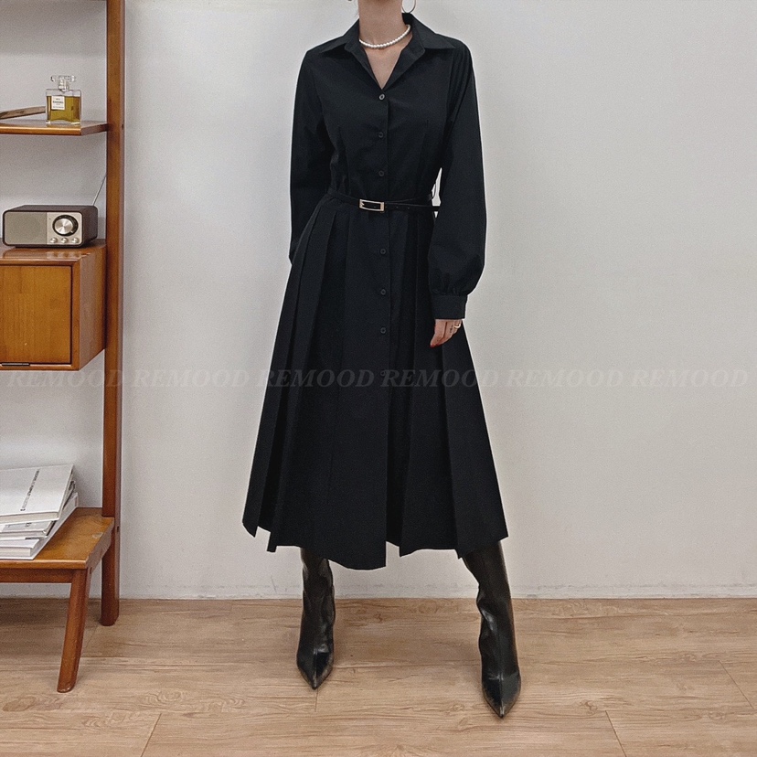 REMOOD韓國直郵女裝新品人氣推薦休閑熱賣24春夏時尚連衣裙FRENCH DOOR連衣裙