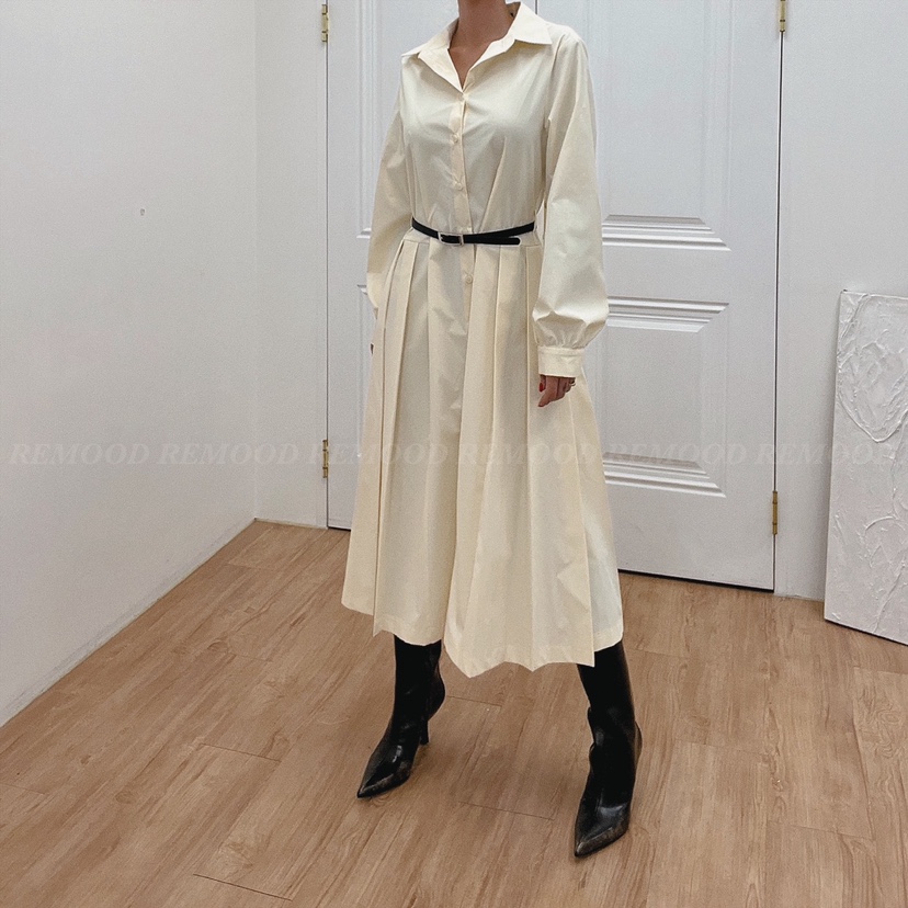 REMOOD韓國直郵女裝新品人氣推薦休閑熱賣24春夏時尚連衣裙FRENCH DOOR連衣裙