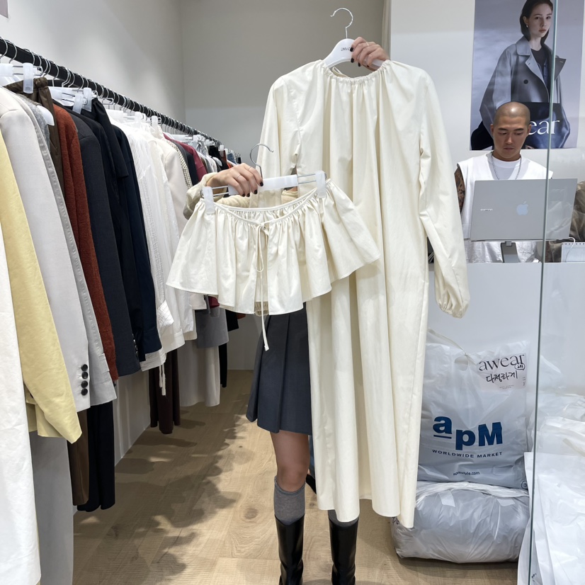 awear直郵韓國代購女裝新品真品時尚推薦休閑人氣職業連衣裙awear/RUMIRU連衣裙