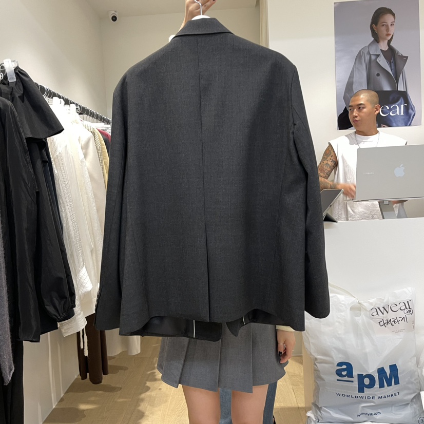 awear韓國直郵女裝新品休閑推薦熱賣24春夏時尚人氣真品夾克awear/RUMIRU夾克