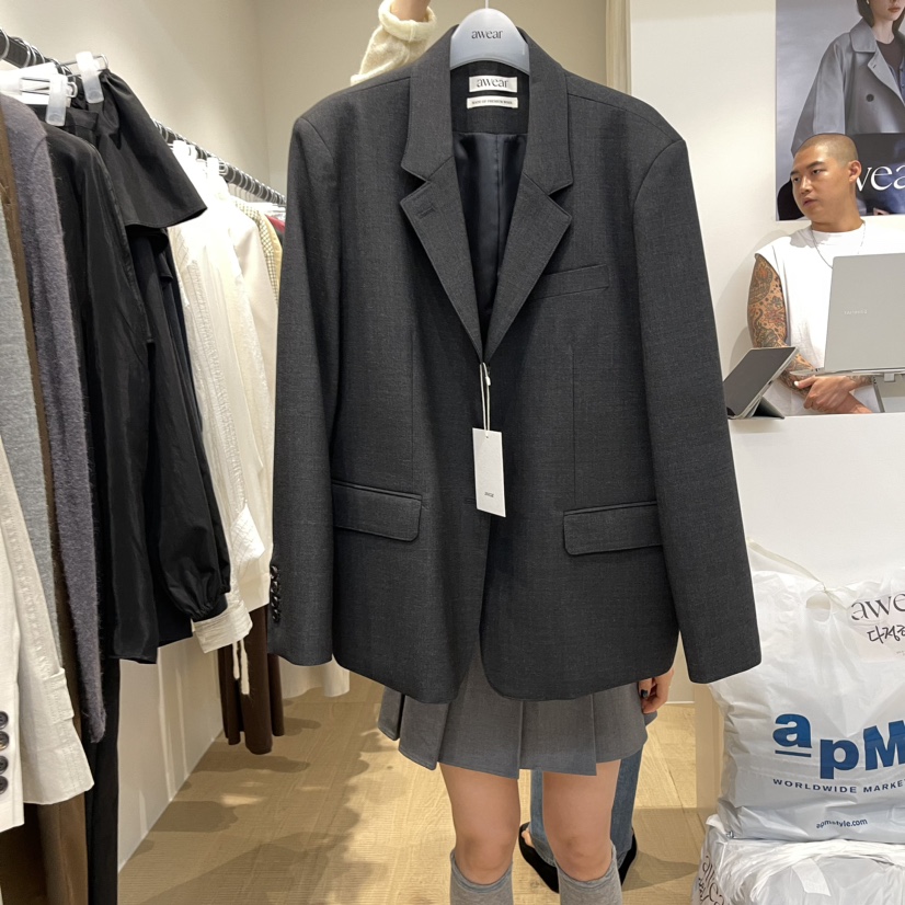 awear韓國直郵女裝新品休閑推薦熱賣24春夏時尚人氣真品夾克awear/RUMIRU夾克