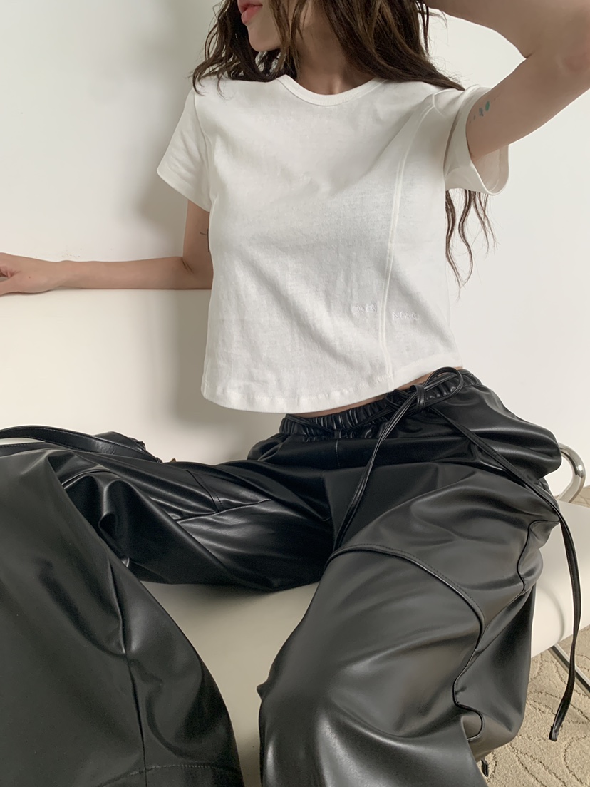 NAME VALUE韓國直郵女士新款職業推薦24秋夏人氣休閑T恤OVER NEART恤