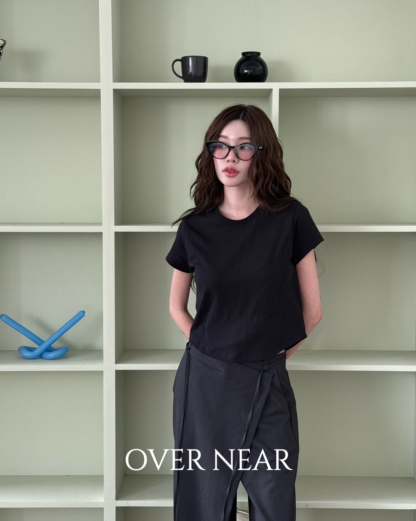 NAME VALUE韓國直郵女士新款職業推薦24秋夏人氣休閑T恤OVER NEART恤