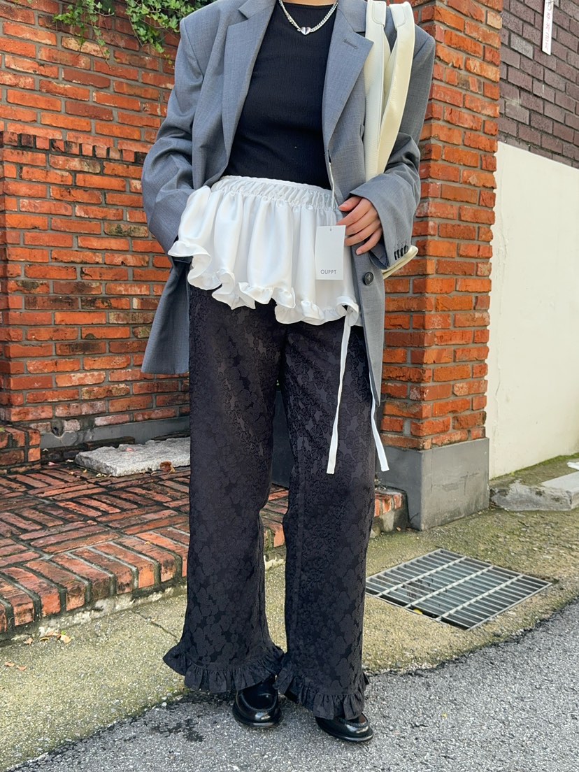 OUPPT韓國直郵東大門代購女裝新款熱賣24秋夏真品職業休閑褲OUPPT休閑褲