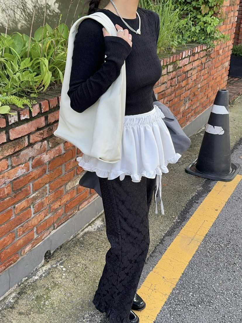 OUPPT韓國直郵東大門代購女裝新款熱賣24秋夏真品職業休閑褲OUPPT休閑褲