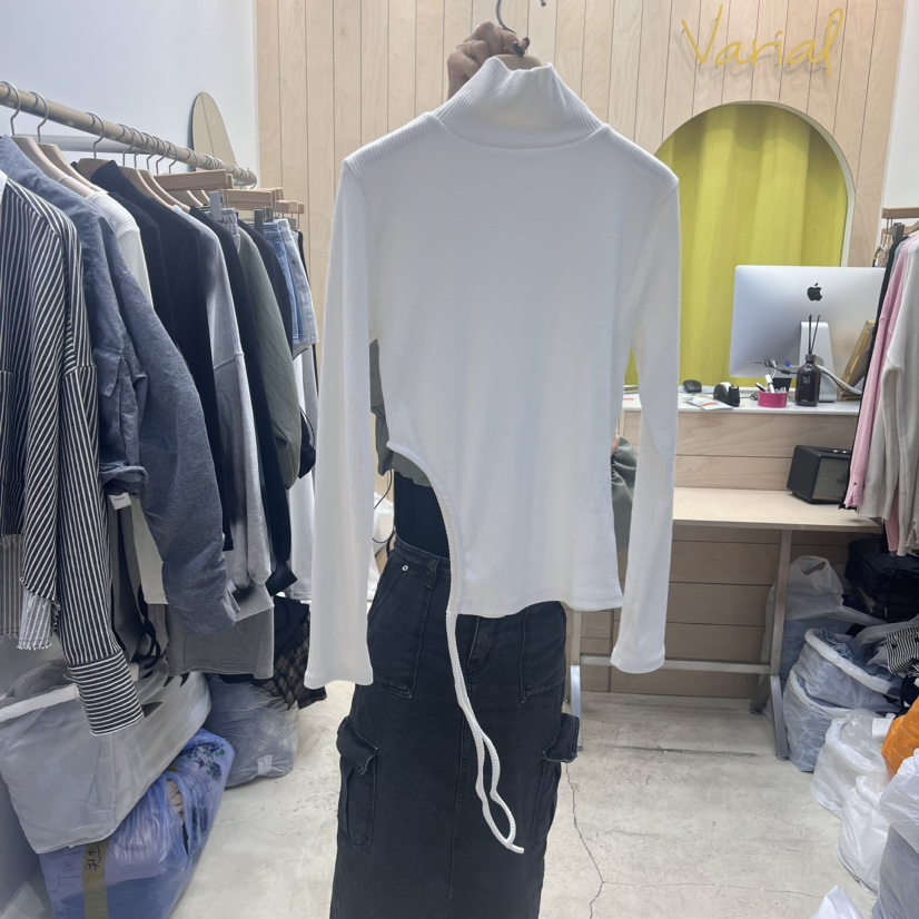 VARIAL韓國直郵東大門代購女裝新品職業休閑人氣24春夏長袖T恤VARIAL長袖T恤