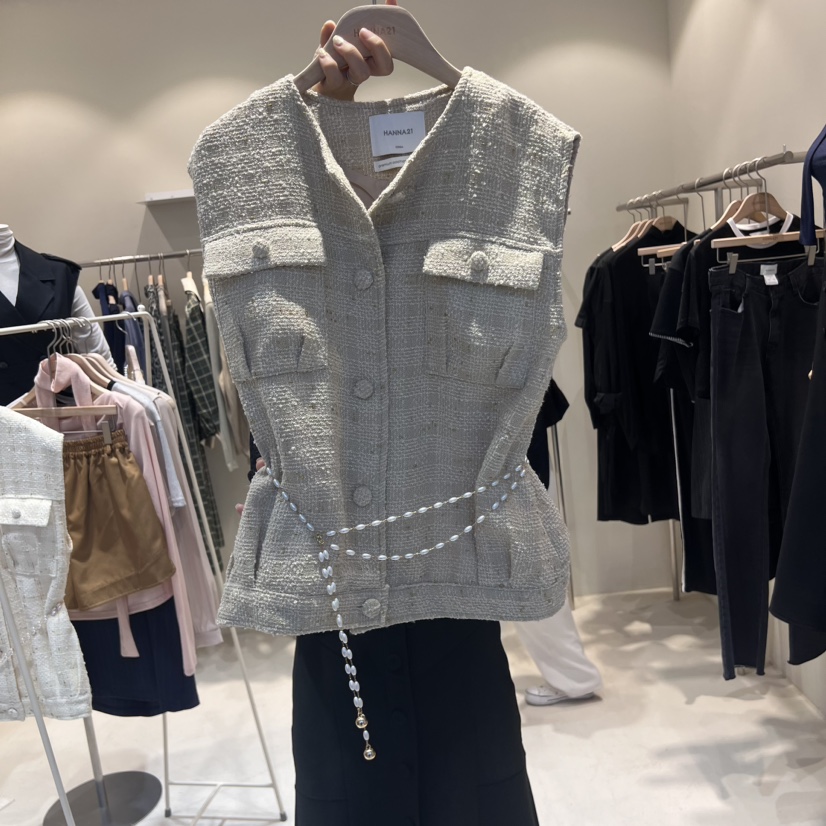 HANNA21韓國直郵東大門代購女裝新品時尚24秋冬馬甲包含腰帶HANNA21馬甲圖色2