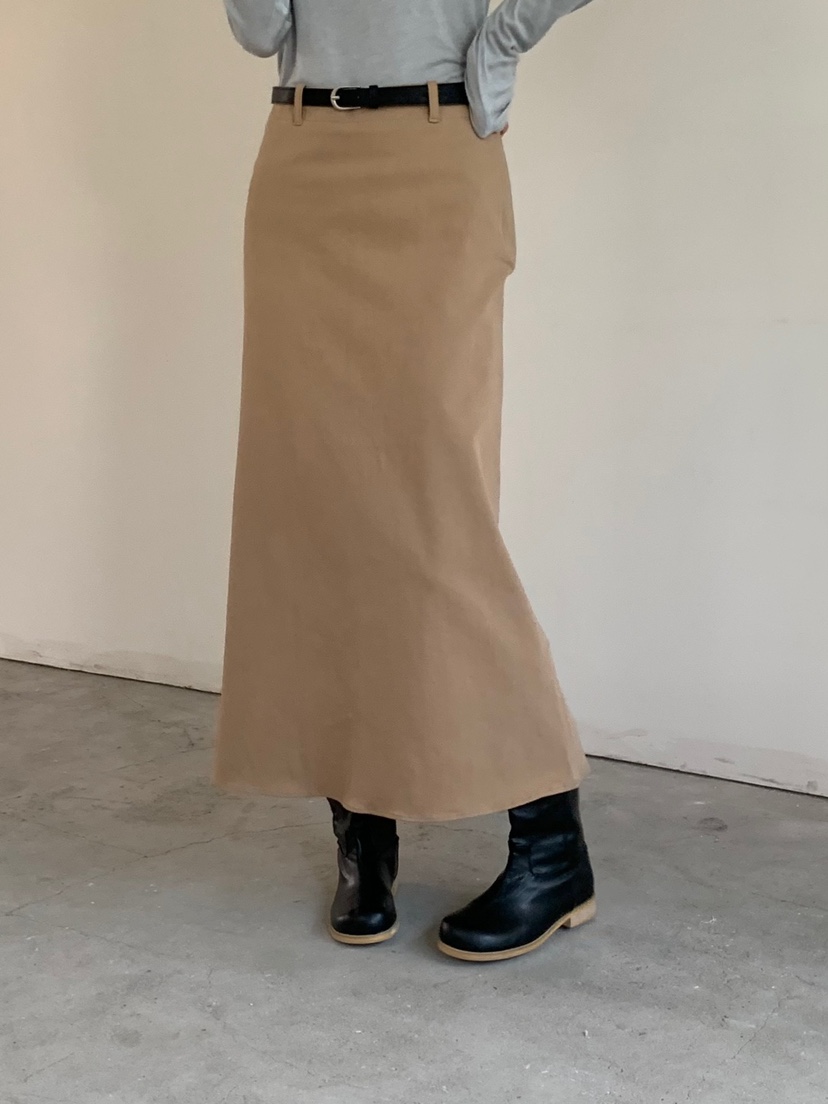 DOUBLEIN韓國直郵東大門代購女裝新品休閑24秋冬長裙腰帶DOUBLEIN長裙圖色2