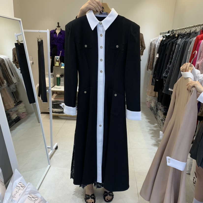 inno韓國直郵東大門代購女裝新款真品24秋冬熱賣時尚連衣裙INNO連衣裙圖色1