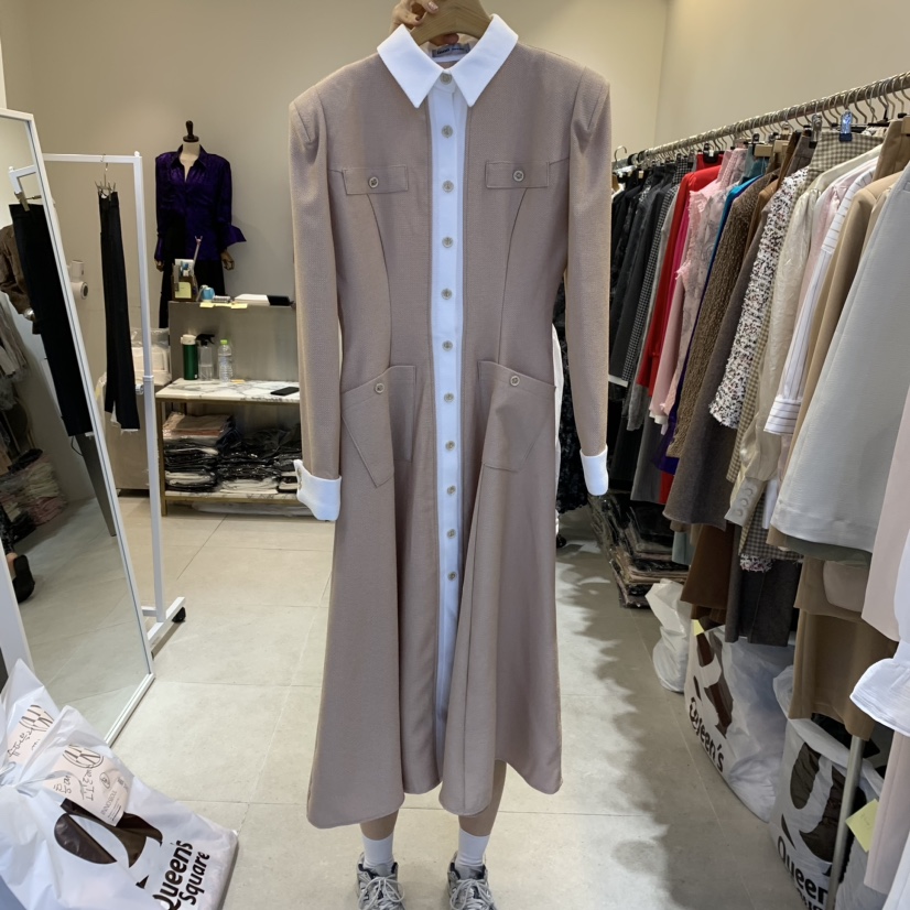 inno韓國直郵東大門代購女裝新款真品24秋冬熱賣時尚連衣裙INNO連衣裙圖色2