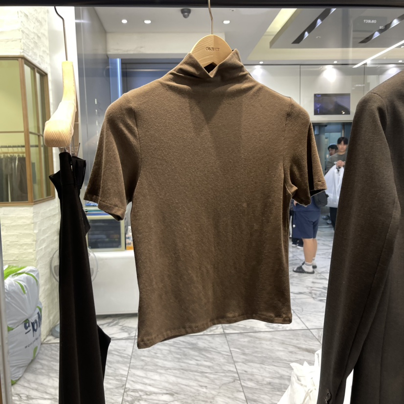 OBJECT韓國直郵東大門實拍女裝新品真品時尚職業24秋冬T恤OBJECTT恤圖色1
