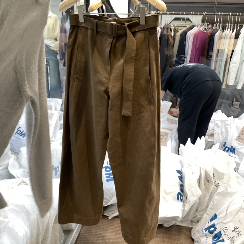 OBJECT韓國直郵女裝新品休閑時尚24秋冬推薦真品休閑褲腰帶OBJECT休閑褲圖色2