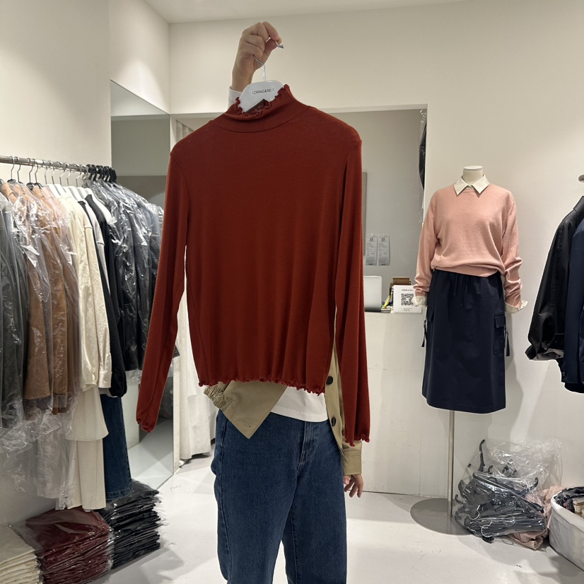 LORING RE-I/BARE直郵韓國代購女裝新款職業時尚長袖T恤LORING RE-I/BARE長袖T恤圖色4