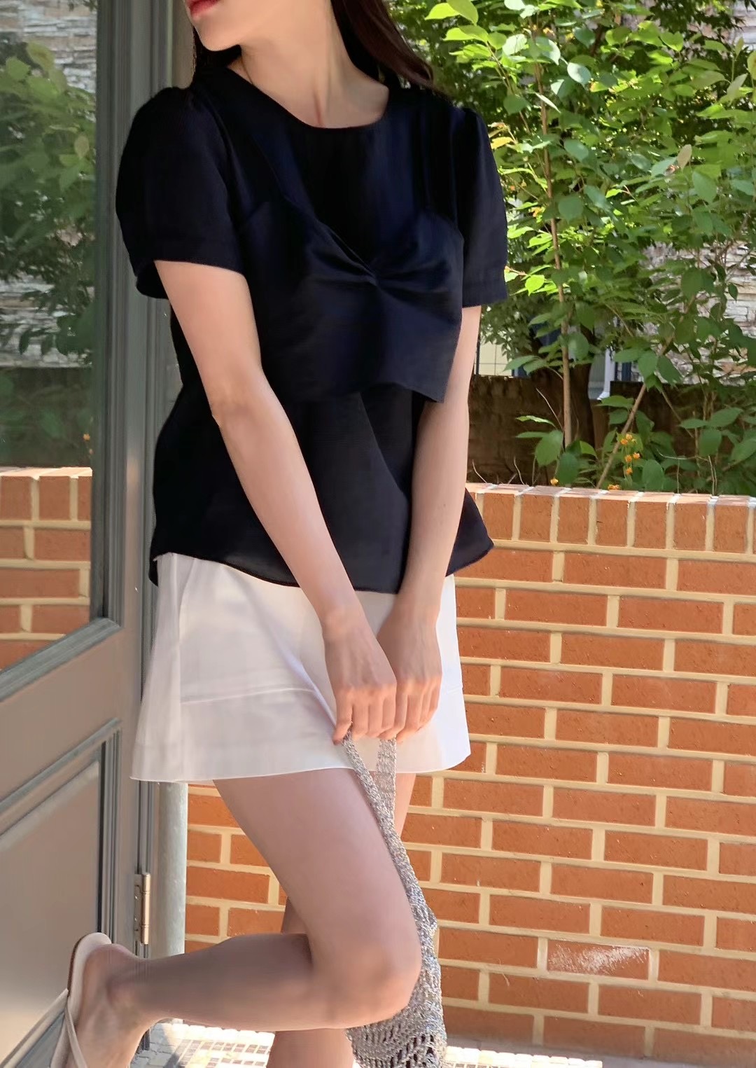 OUIR直郵韓國代購女裝新品人氣時尚職業休閑24秋冬襯衫蕾絲衫OUIR襯衫/蕾絲衫