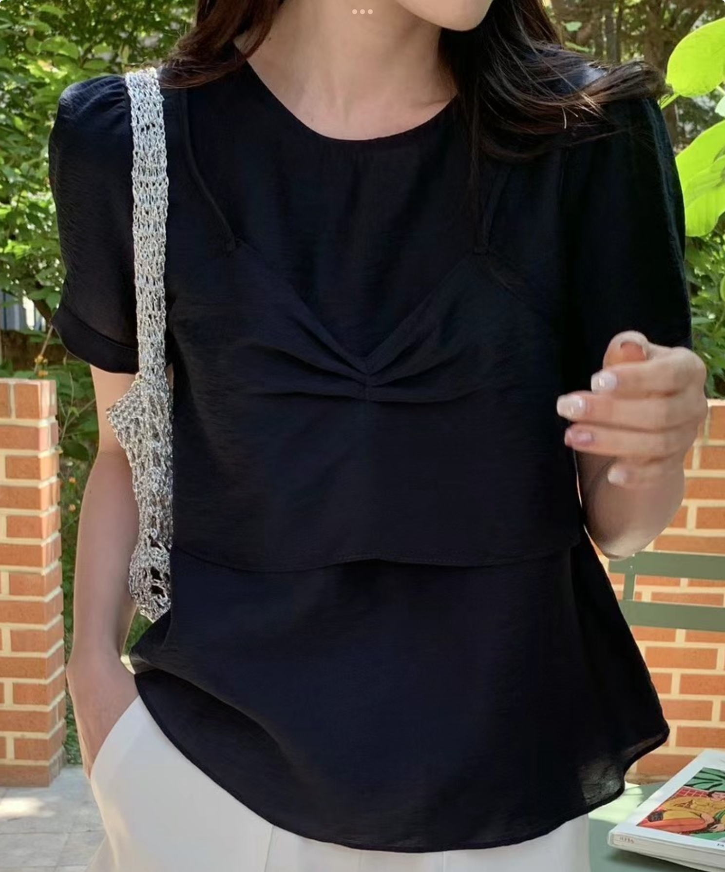 OUIR直郵韓國代購女裝新品人氣時尚職業休閑24秋冬襯衫蕾絲衫OUIR襯衫/蕾絲衫圖色2