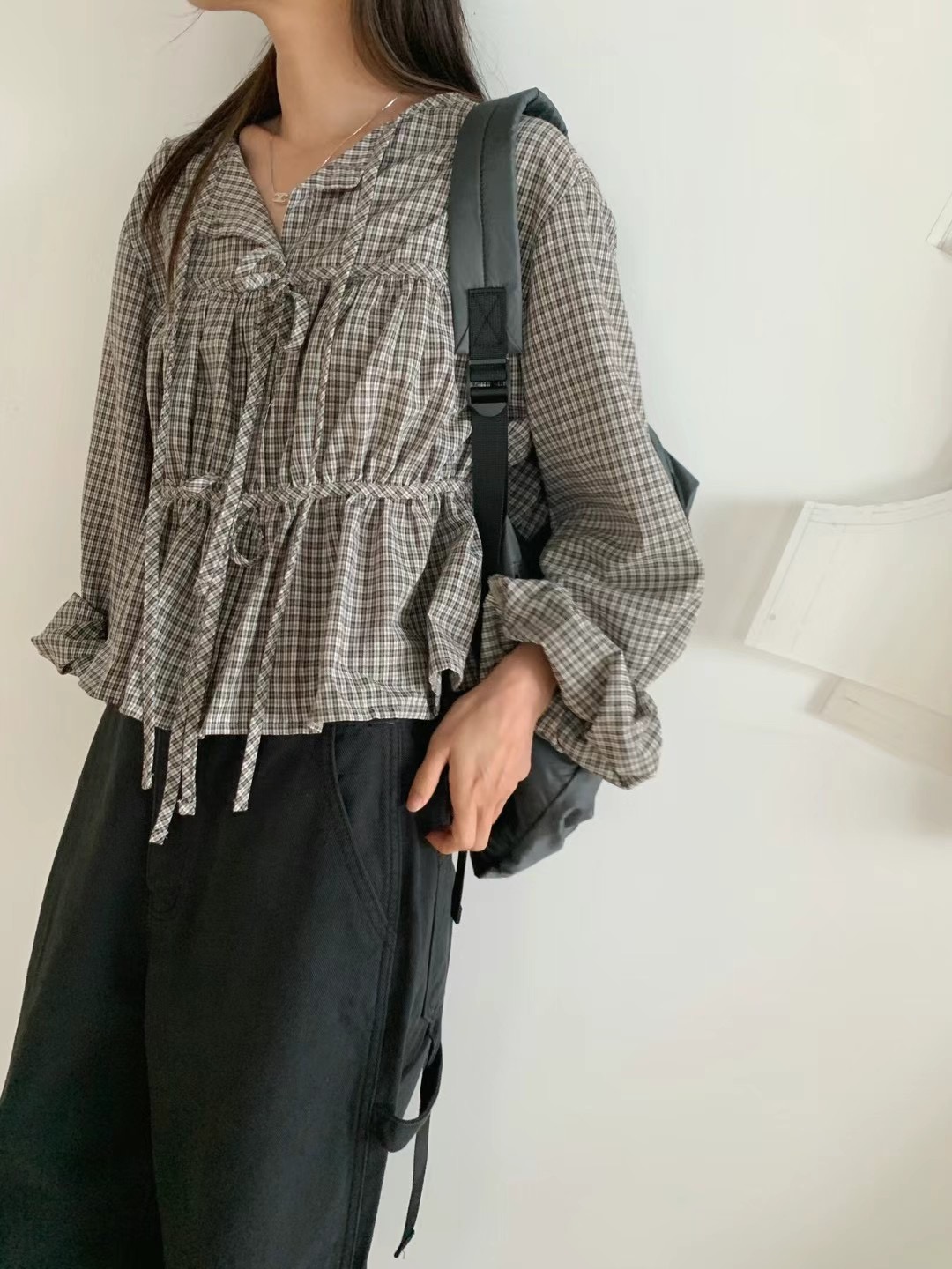 STANDING韓國直郵東大門代購女裝新品人氣熱賣推薦襯衫蕾絲衫STANDING襯衫/蕾絲衫