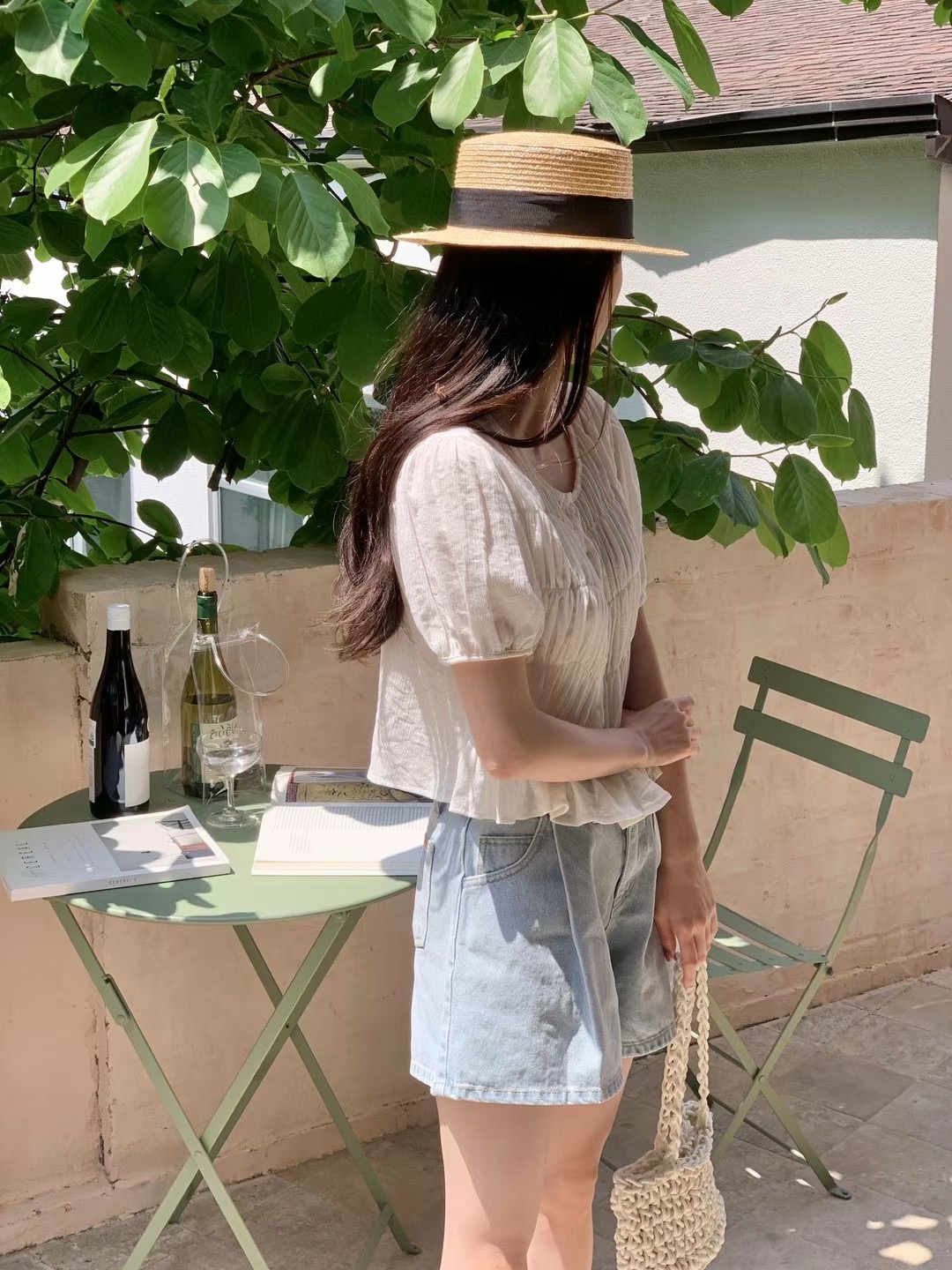 OUIR韓國直郵東大門代購女裝新款24秋冬時尚熱賣襯衫蕾絲衫OUIR襯衫/蕾絲衫