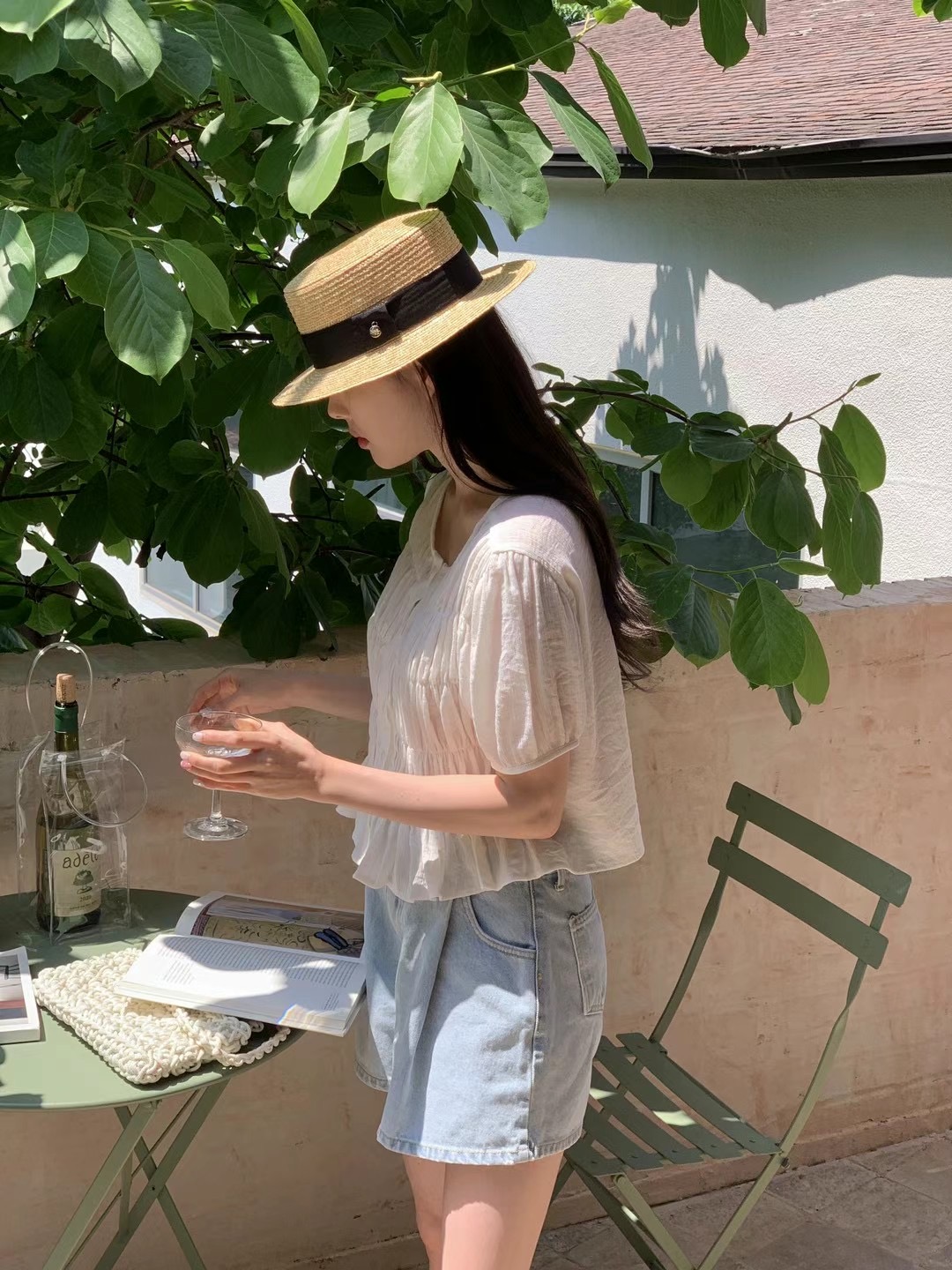 OUIR韓國直郵東大門代購女裝新款24秋冬時尚熱賣襯衫蕾絲衫OUIR襯衫/蕾絲衫