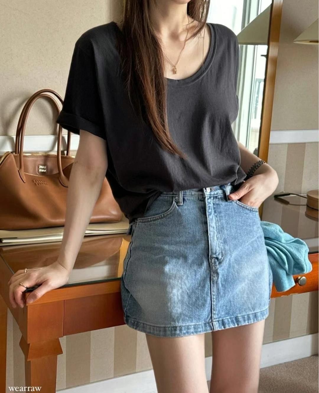 WEARRAW韓國直郵東大門代購女裝新款時尚職業熱賣24秋冬短裙WEARRAW短裙
