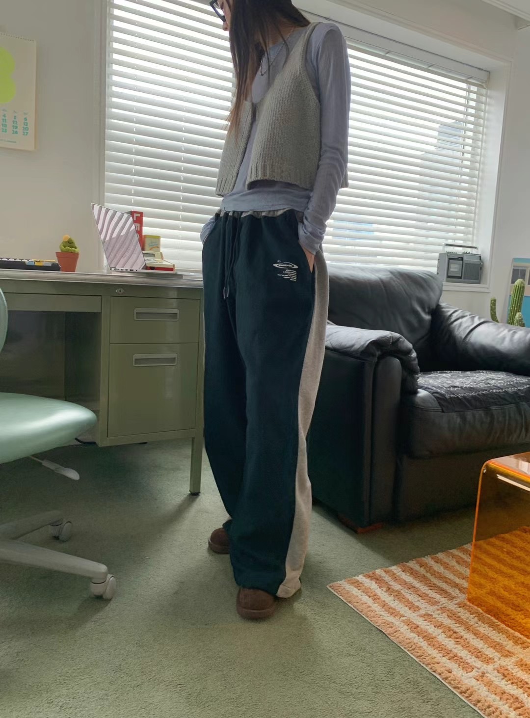 STANDING韓國直郵女裝新品熱賣24秋冬職業時尚休閑休閑褲STANDING休閑褲圖色2