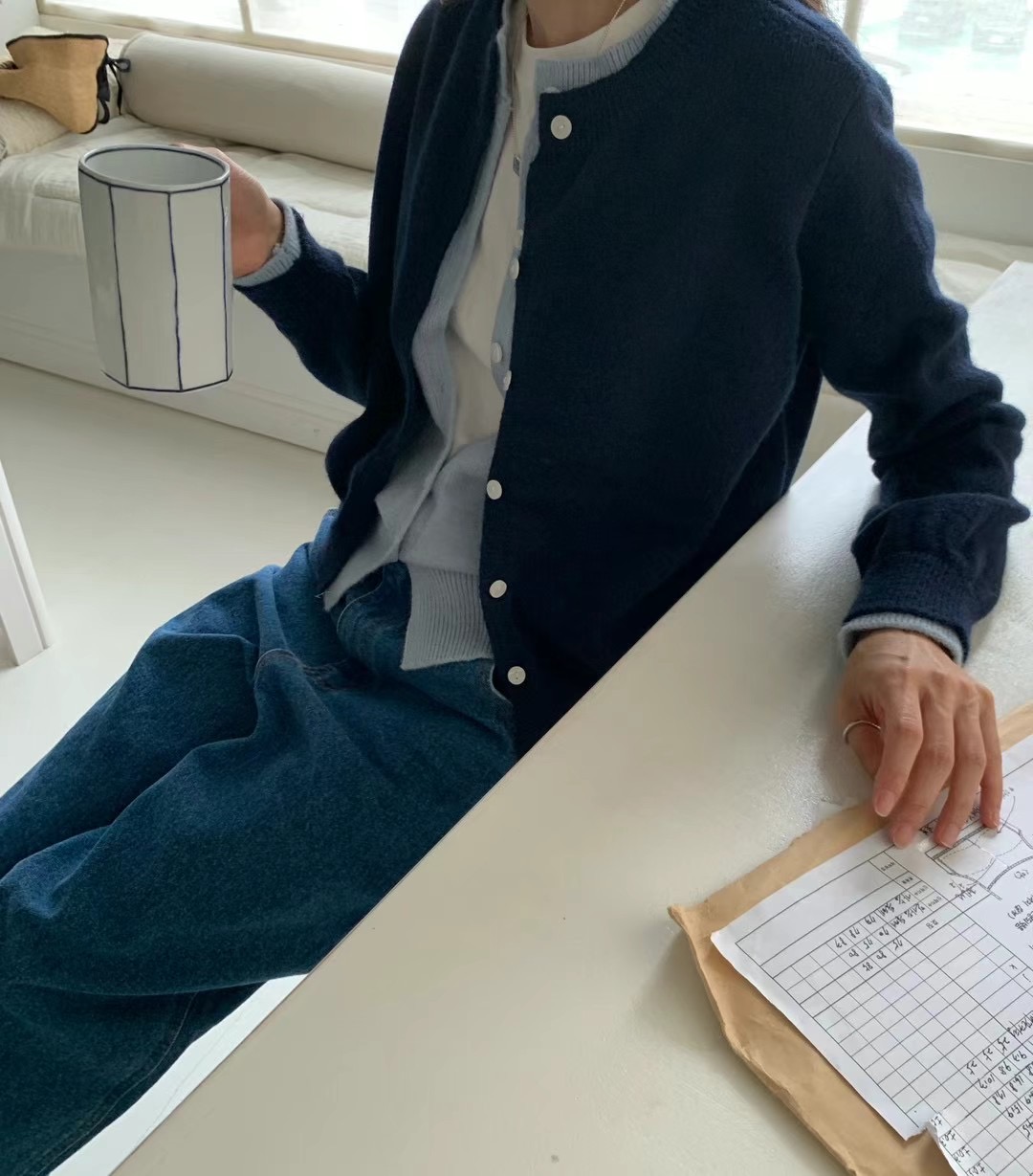 STANDING直郵韓國代購女裝新款職業推薦24秋冬熱賣針織衫STANDING針織衫