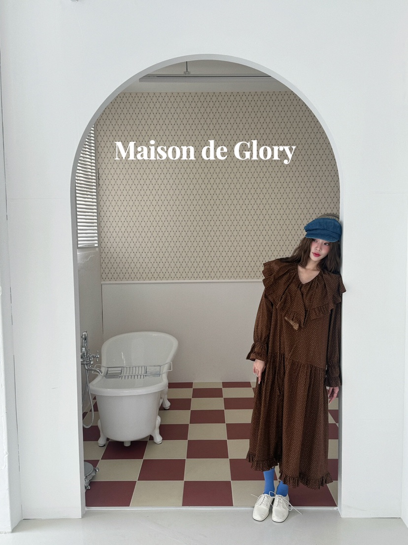 MAISON DE GLORY韓國直郵東大門實拍女裝新品人氣休閑連衣裙MAISON DE GLORY連衣裙