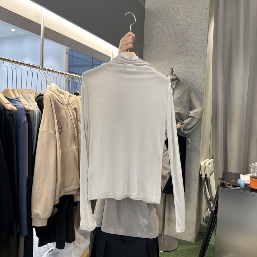 AMOEBA韓國直郵東大門實拍女裝新品休閑熱賣時尚職業長袖T恤AMOEBA長袖T恤