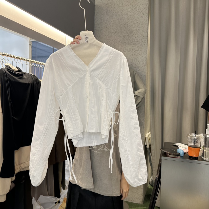 AMOEBA韓國直郵東大門代購女裝新款推薦真品休閑襯衫蕾絲衫AMOEBA襯衫/蕾絲衫