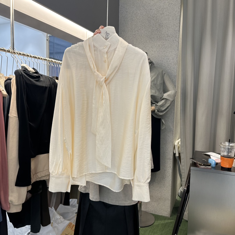 AMOEBA韓國直郵東大門實拍女裝新品職業休閑熱賣襯衫蕾絲衫AMOEBA襯衫/蕾絲衫