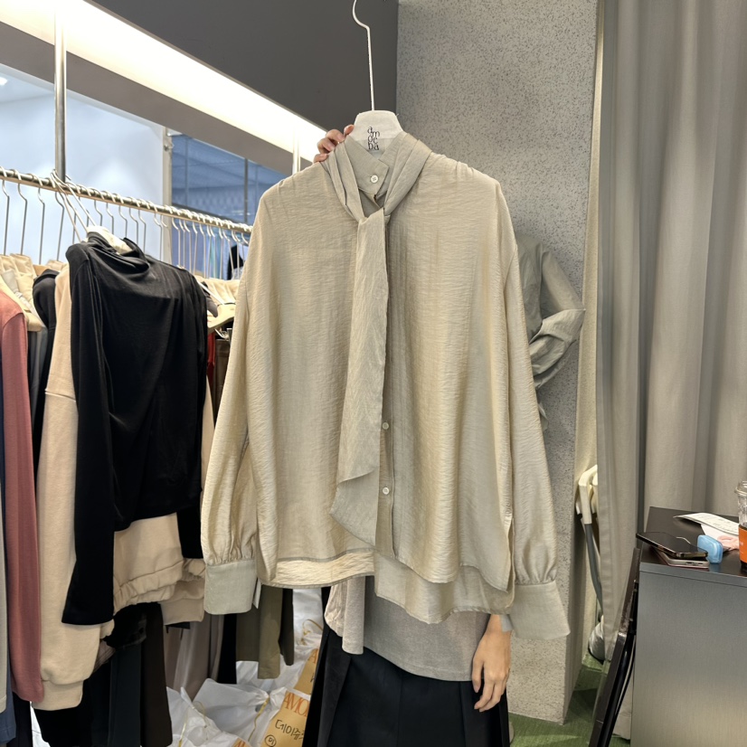 AMOEBA韓國直郵東大門實拍女裝新品職業休閑熱賣襯衫蕾絲衫AMOEBA襯衫/蕾絲衫圖色2