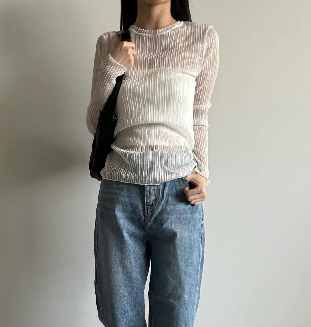 cocojnissi直郵韓國代購女裝新品推薦24秋冬時尚真品長袖T恤cocojnissi長袖T恤圖色2