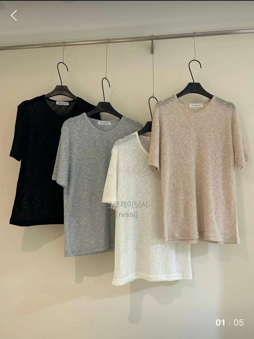 cocojnissi韓國直郵東大門實拍女裝新品休閑真品人氣24秋冬T恤cocojnissiT恤