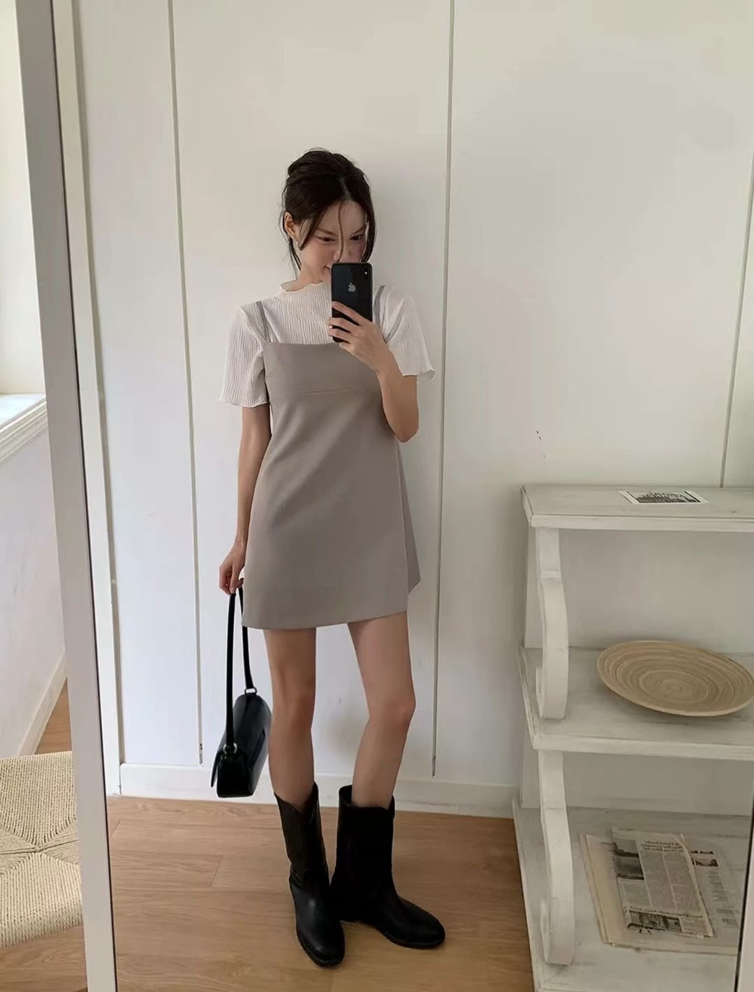 HOPPER韓國直郵東大門實拍女裝新款休閑熱賣推薦人氣連衣裙HOPPER/LAY OVER連衣裙