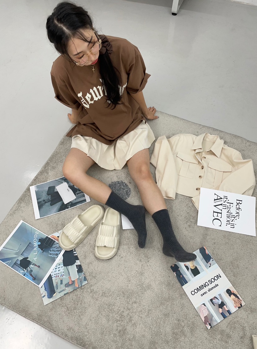 AVEC-OT韓國直郵東大門代購女裝新款職業休閑真品熱賣24秋冬T恤EIGHTGLOWT恤