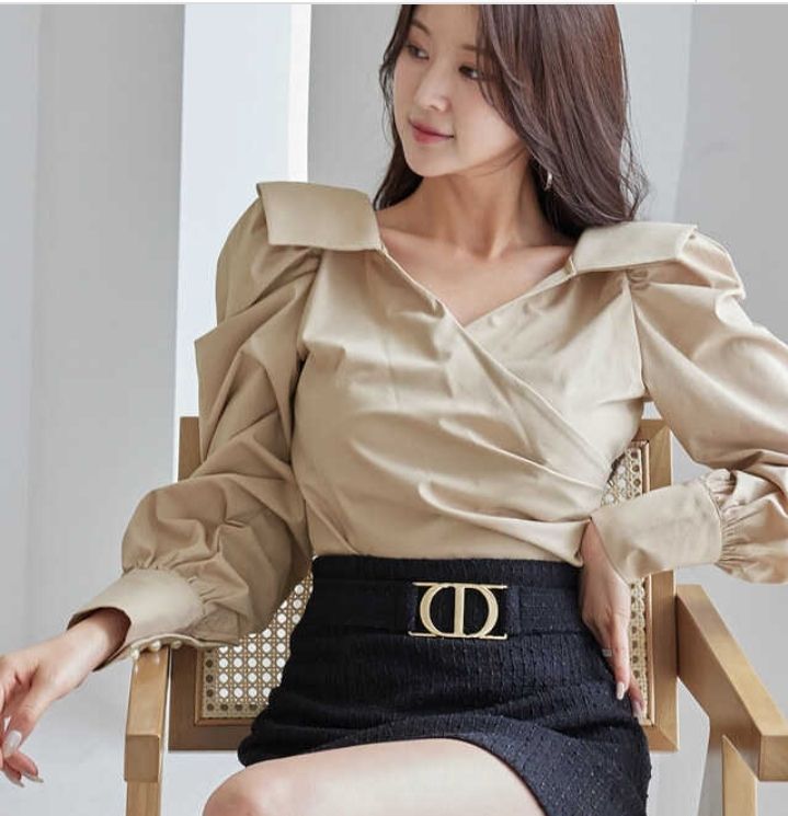 火Ⅱ-화투-T直郵韓國代購女裝新款休閑人氣時尚襯衫蕾絲衫火Ⅱ襯衫/蕾絲衫