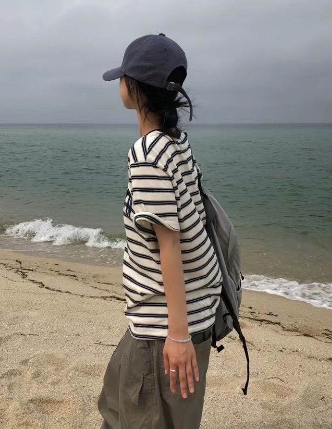 HOPPER韓國直郵東大門實拍女裝新款休閑職業推薦人氣24秋冬T恤HOPPER/LAY OVERT恤