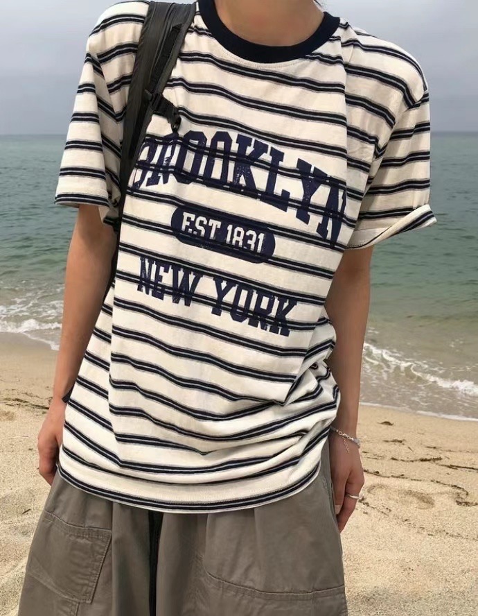 HOPPER韓國直郵東大門實拍女裝新款休閑職業推薦人氣24秋冬T恤HOPPER/LAY OVERT恤圖色2
