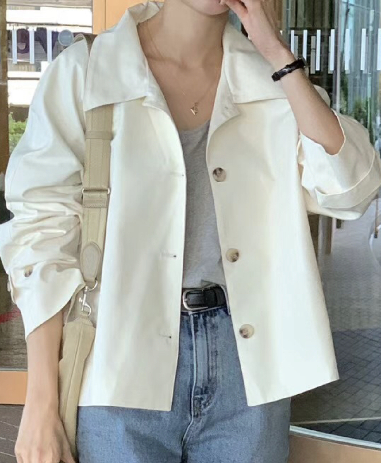 RENOUVEAU直郵韓國代購女裝新款人氣時尚職業推薦熱賣24秋冬夾克RENOUVEAU夾克圖色1