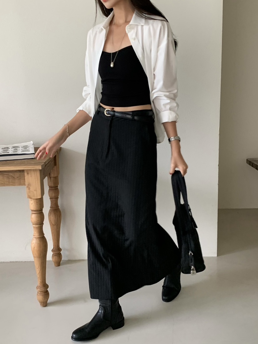 SORBET韓國直郵東大門實拍女裝新品熱賣休閑人氣真品推薦長裙SORBET/flat white長裙