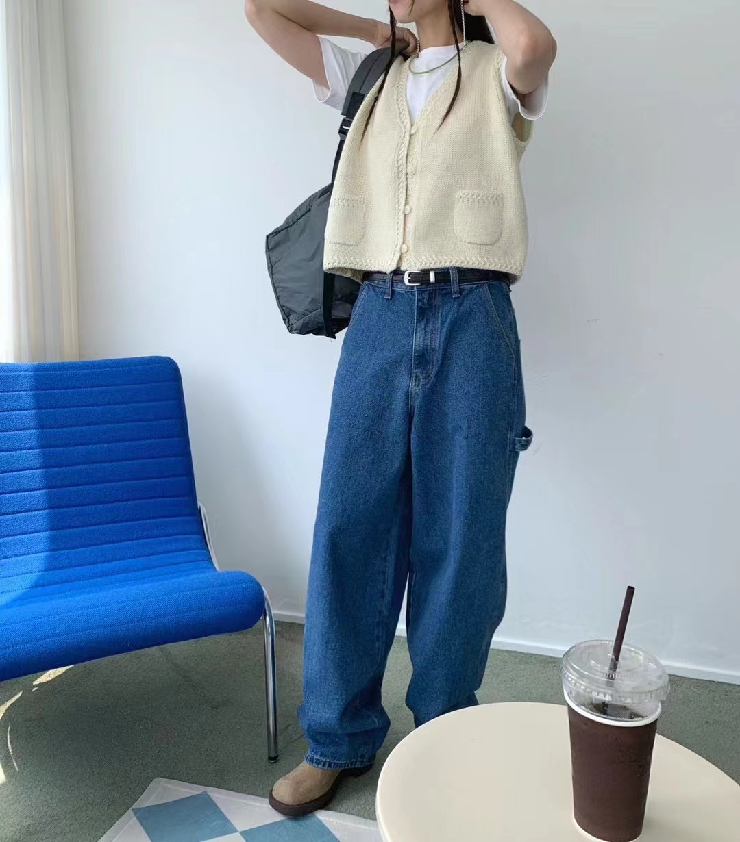 STANDING韓國直郵女裝新款真品推薦休閑熱賣職業24秋冬馬甲STANDING馬甲