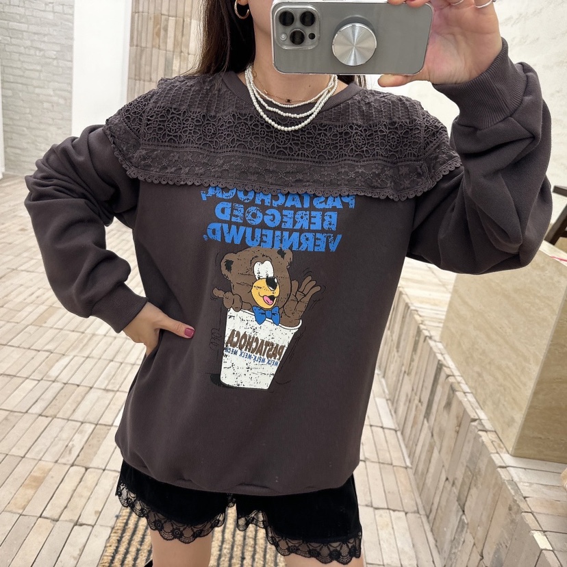 LOVABLE直郵韓國代購女裝新品24秋冬真品休閑人氣時尚衛衣LOVABLE衛衣