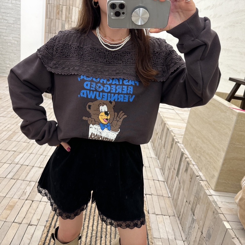 LOVABLE直郵韓國代購女裝新品24秋冬真品休閑人氣時尚衛衣LOVABLE衛衣