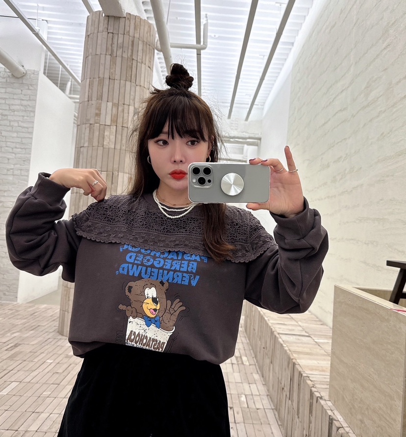 LOVABLE直郵韓國代購女裝新品24秋冬真品休閑人氣時尚衛衣LOVABLE衛衣