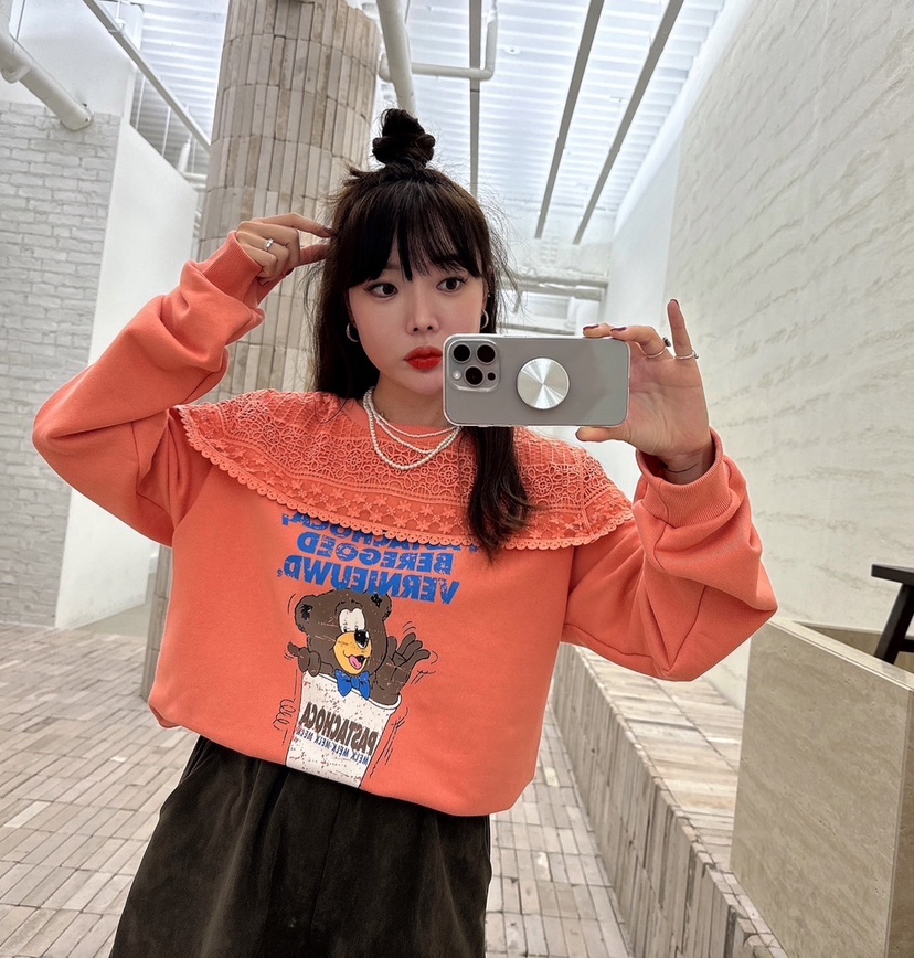 LOVABLE直郵韓國代購女裝新品24秋冬真品休閑人氣時尚衛衣LOVABLE衛衣
