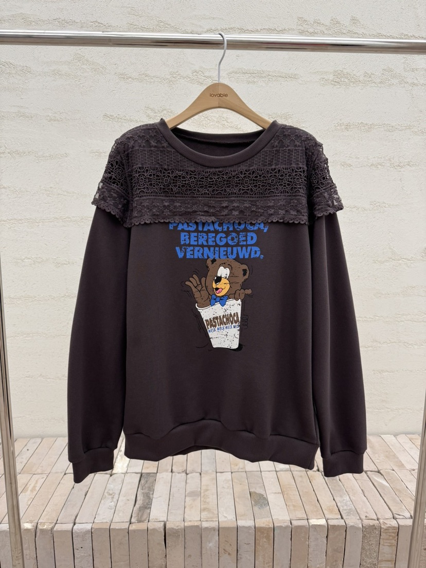 LOVABLE直郵韓國代購女裝新品24秋冬真品休閑人氣時尚衛衣LOVABLE衛衣圖色3