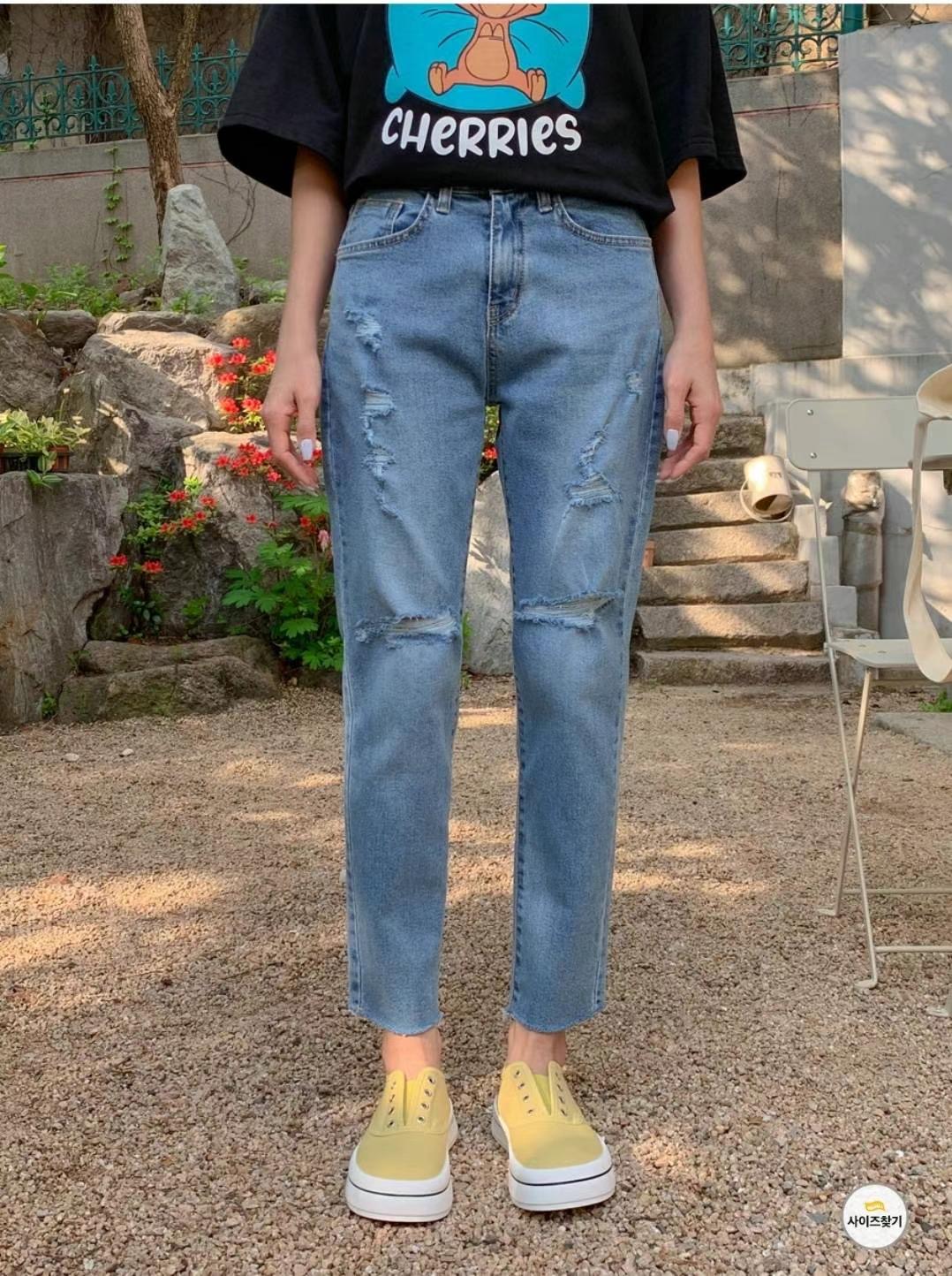7STAR直郵韓國代購女裝新款熱賣職業休閑推薦人氣時尚牛仔褲7STAR牛仔褲