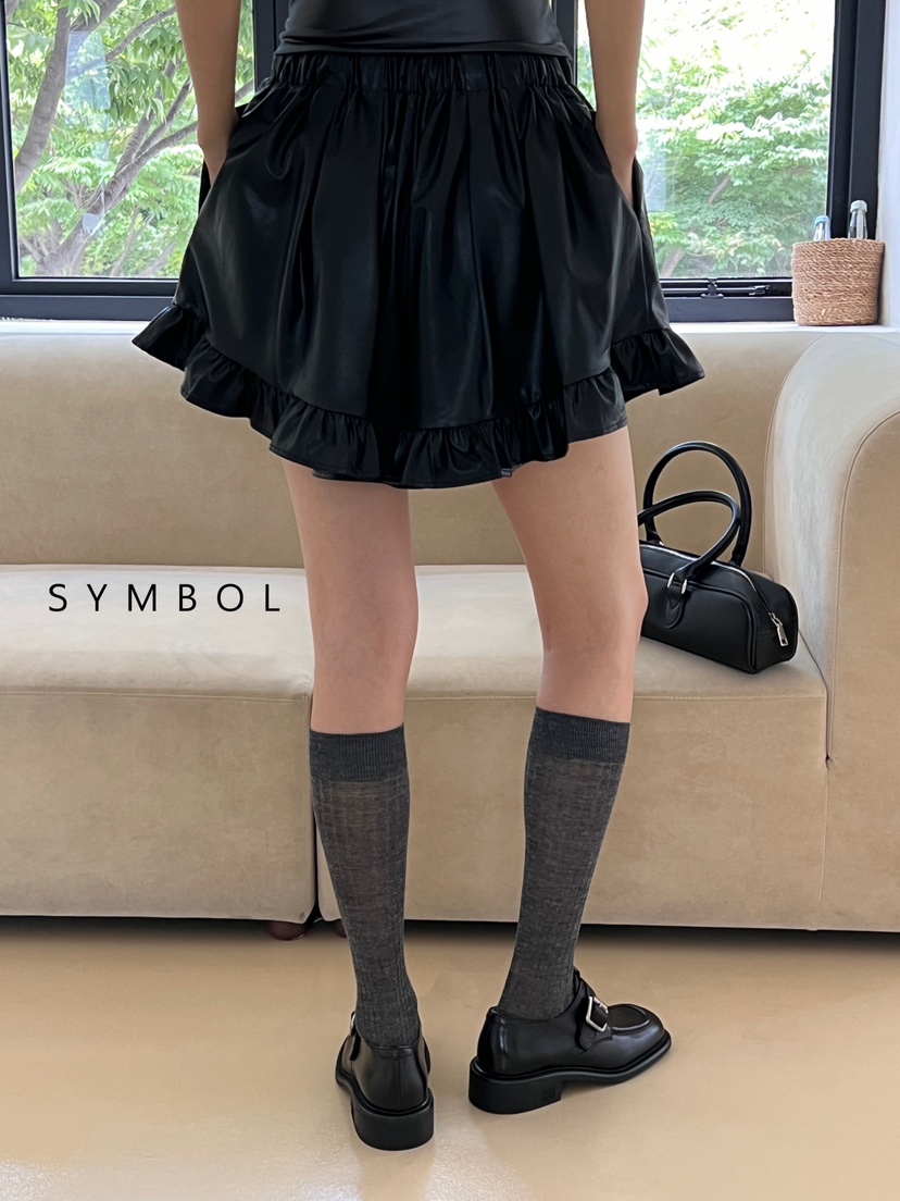 SYMBOL直郵韓國代購女裝新款休閑真品24秋冬推薦人氣短褲SYMBOL短褲