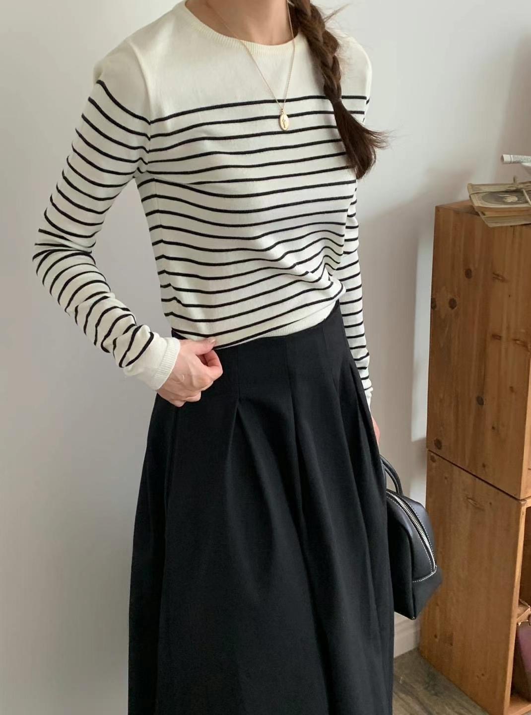 LOOK直郵韓國代購女裝新款推薦真品時尚熱賣職業24秋冬長袖T恤LOOK長袖T恤