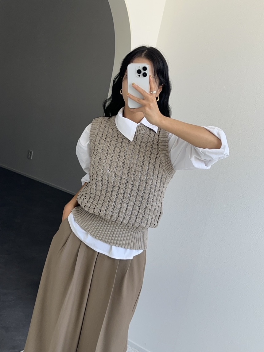 BONHEUR直郵韓國代購女裝新品時尚真品職業24秋冬吊帶背心透視BONHEUR-2件起吊帶/背心