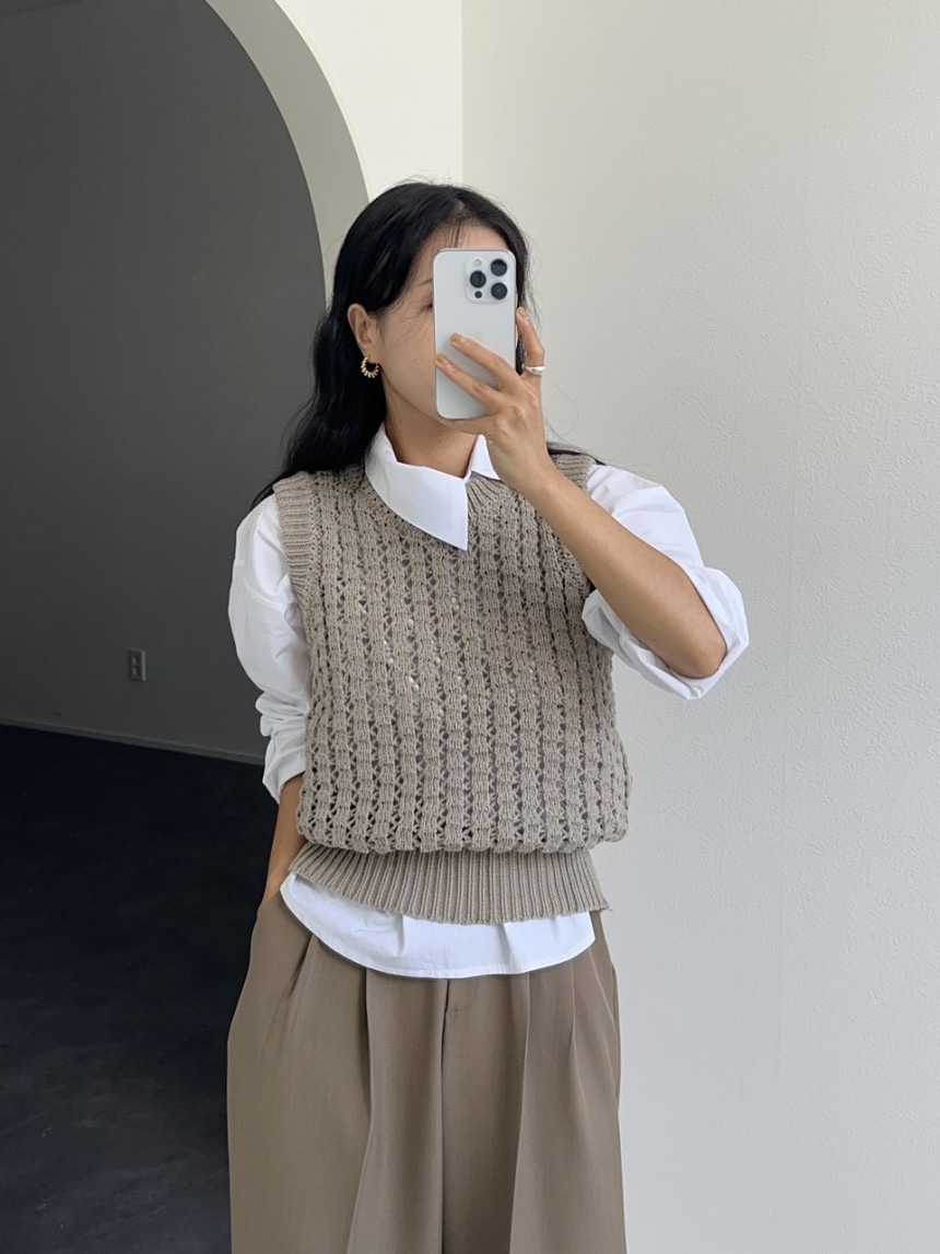 BONHEUR直郵韓國代購女裝新品時尚真品職業24秋冬吊帶背心透視BONHEUR-2件起吊帶/背心
